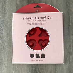 Wilton Red Silicone Cake Mold - Heart and XO Design